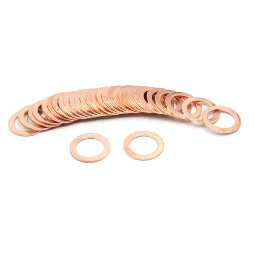 14mm inner dia copper crush washers flat car sealing gaskets rings 30pcs