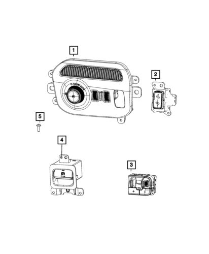 Genuine mopar trailer brake control module switch 68496355ab