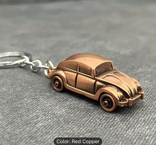 Vw beetle keychain copper red finish