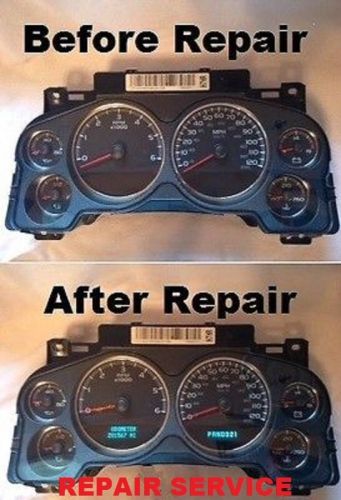 Gmc sierra, yukon, denali 2007 - 2014 instrument gauge cluster repair