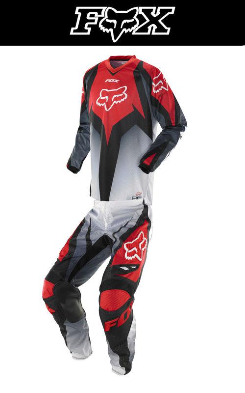 Fox racing hc jersey & 180 pant race red black combo kit dirtbike atv mx 2014