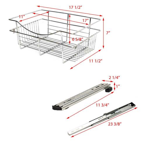 Rev-a-shelf boat pullout storage basket cb-181207cr-1 | 18 inch chrome