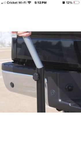 Tailgate trailer hitch mount for umbrella shax 6193 black