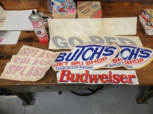 Vintage go ped jet ski sticker lot yamaha kawasaki splash magazine budweiser