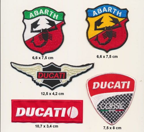 Ducati abarth patch patch b-stock set 5 piece car motorcycle racing b088-