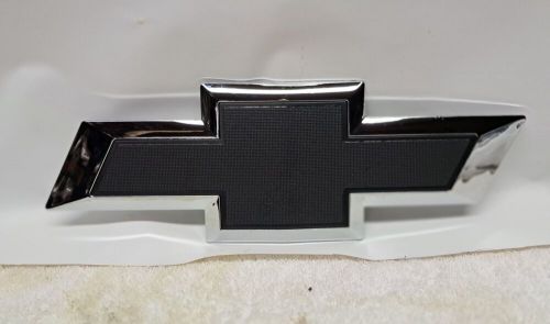 Chevy truck grille emblem, oem replacement, new, no pkg, chrome w/ black center