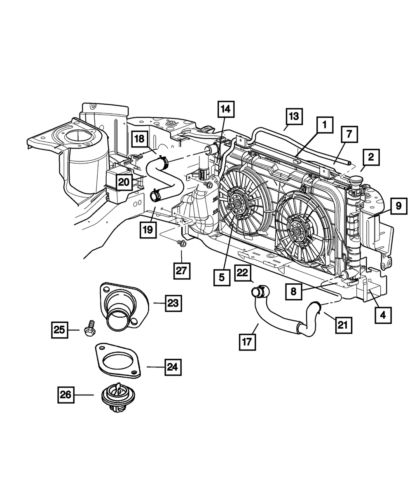 Genuine mopar radiator support right 4809274ac