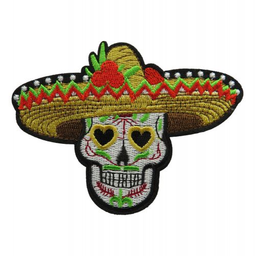 Skull mexico patch patch ironing on patch iron on patch iron on patch ironing up-