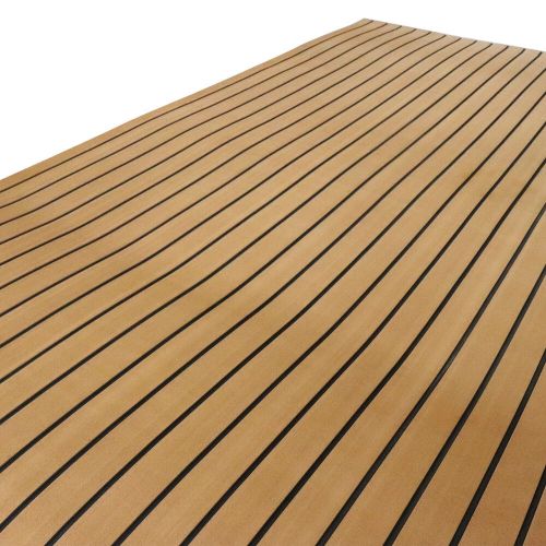 95&#034; faux teak eva foam boat decking sheet mat large deluxe marine yacht flooring