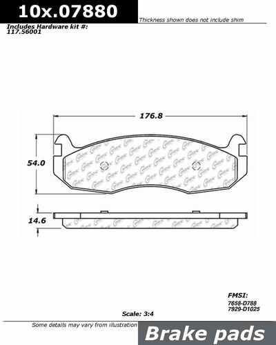 Centric 106.07880 brake pad or shoe, front