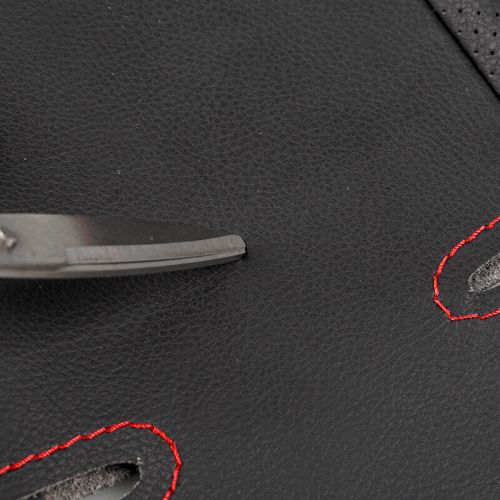 Hand sewing leather steering wheel cover trim for honda civic 8th mk8 2005-2011