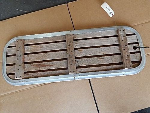 Marine boat teak in floor ski locker with flange, 5 board