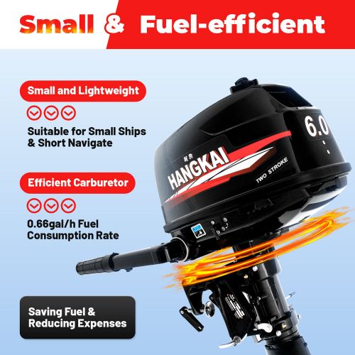 2-stroke 6hp outboard motor fishing boat engine water cooling cdi short shaft