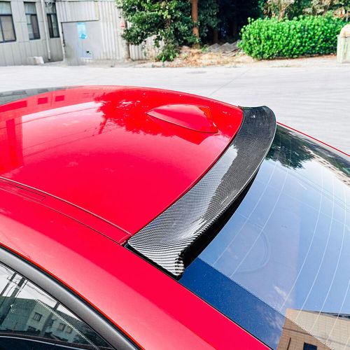 1pc rear trunk spoiler lip wing roof lid for bmw 2 series f22 14-19 carbon look