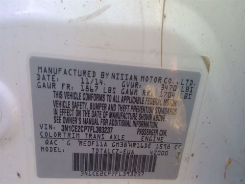 Blower motor sedan fits 12-18 versa 3595653