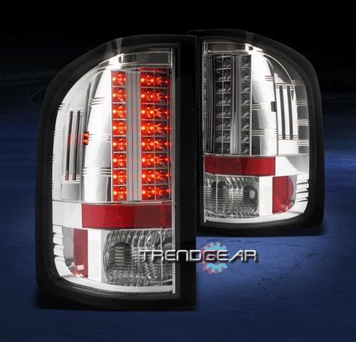 09-10 chevy silverado 1500 2500 3500 hd pickup truck led tail brake light chrome