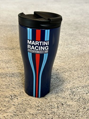 Porsche martini racing stainless steel thermo coffee mug pot blue