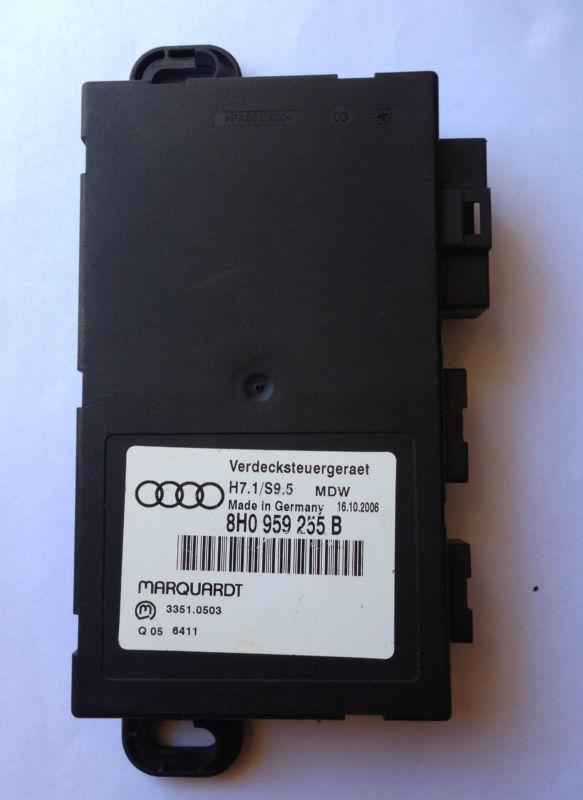 03-08 audi a4 s4 convertible roof top control module unit computer 8h0959255b 