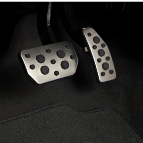 13-14 spark premium stainless pedal covers by gm for auto transmission 96683187