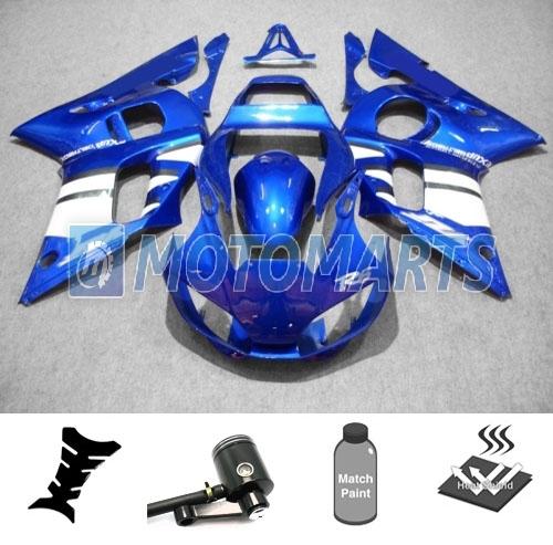 Bundle fairing kit w/ brake fluid pot for yamaha yzf 600 r6 1998 99 00 01 02 af