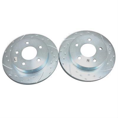 Summit brake rotors cast iron slotted/dimpled surface finish ford mustang rear