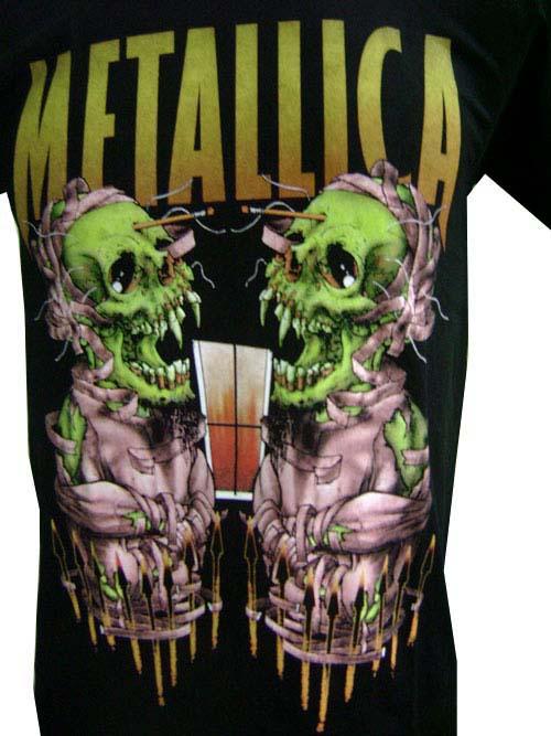 New vintage rock band music metallica heavy metal tattoo black t-shirt men sz xl