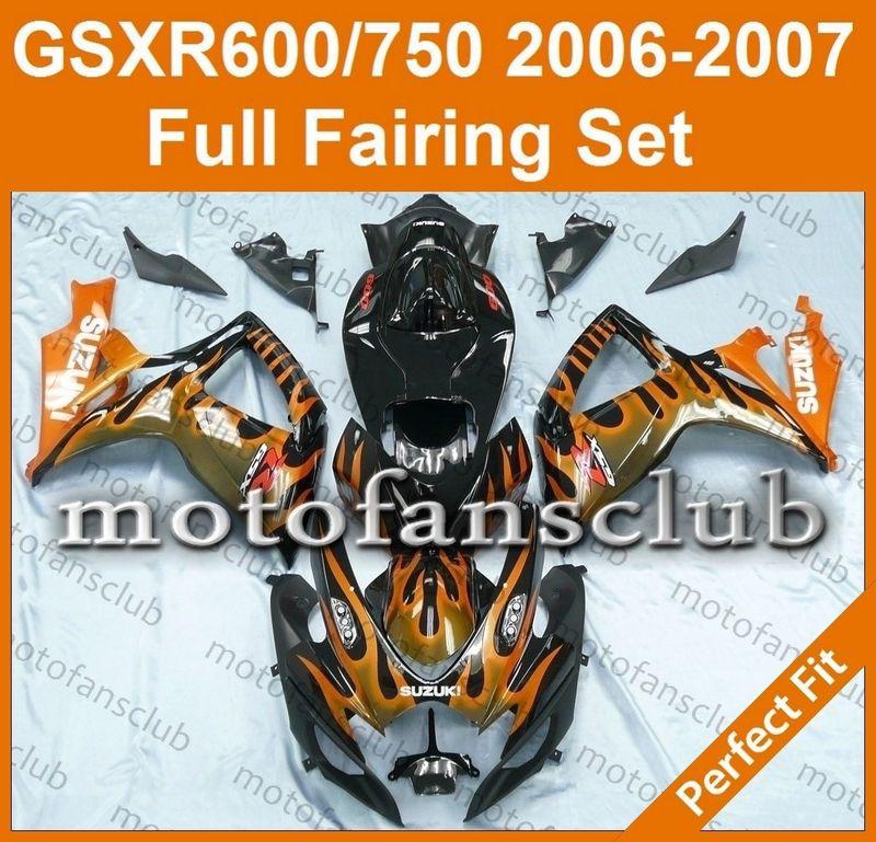 Fit suzuki gsxr 600 gsxr 600 06 07 gsx-r 2006 2007 fairing bodywork k6 #17 b