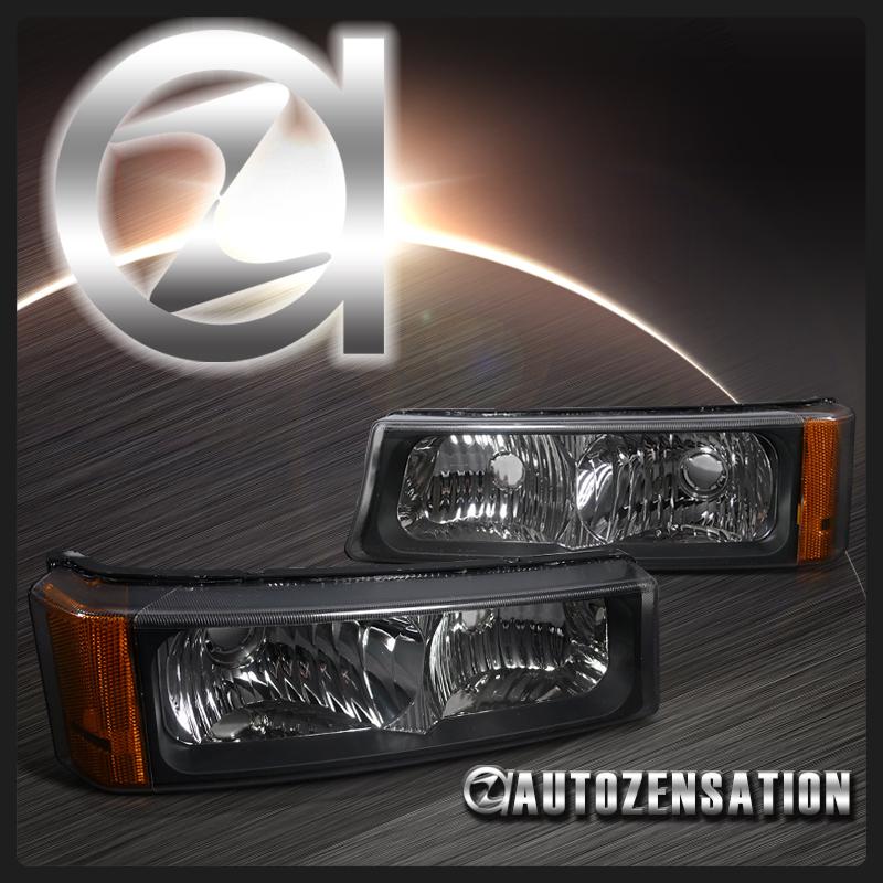 03-06 chevy silverado avalanche euro black parking bumper lights