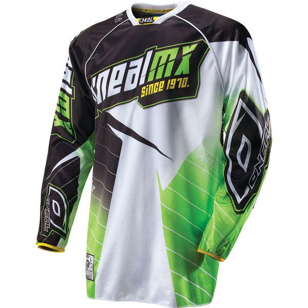 Black/green xxl o'neal racing hardwear jersey 2013 model