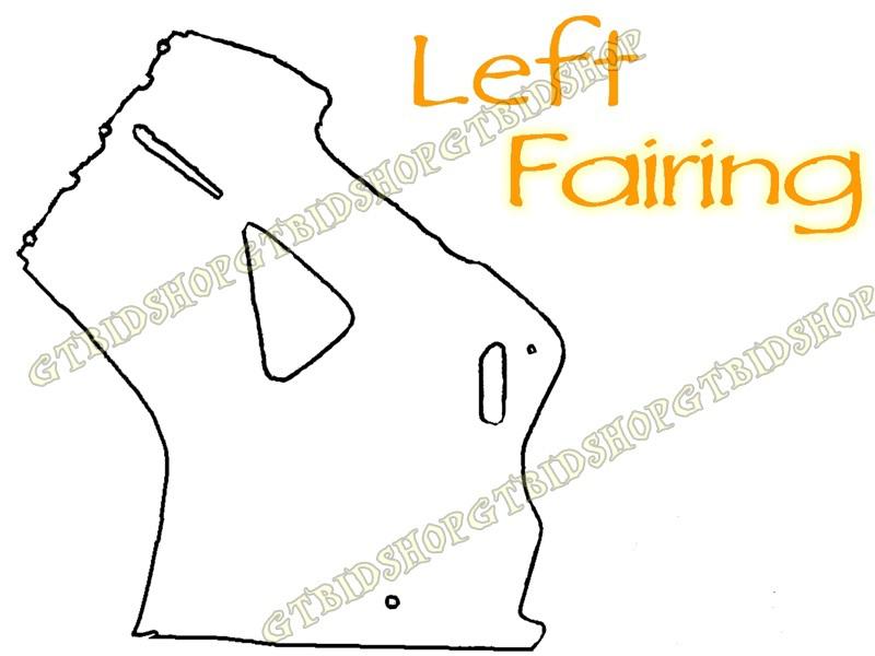 Universal left fairing for honda vfr800 vfr 800 ( 1998 - 2001 ) black white