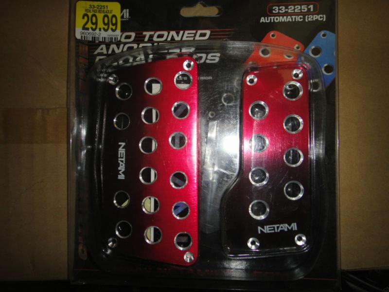 Manual pedal pads red black pedals covers netami new