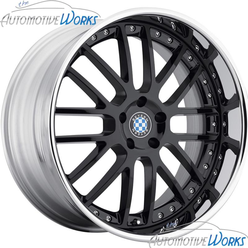 20x10 beyern henne 5x120 +31mm gloss black chrome rims wheels inch 20"