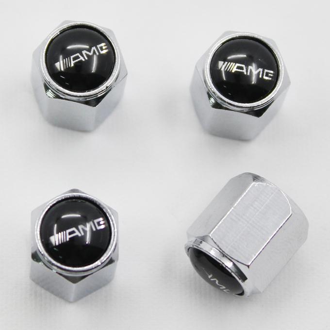 4pcs amg emblem car tire wheel valves airtight stem caps for benz all model