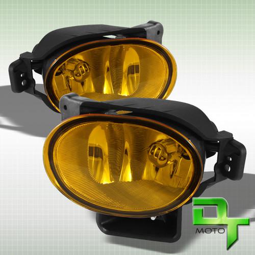 07-08 acura tl jdm yellow bumper fog lights lamps set w/ bulbs left & right pair