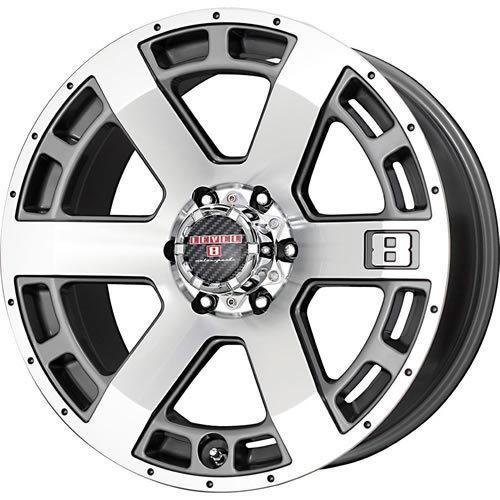 16x8.5 gunmetal level 8 scorpion wheels 6x4.5 +12 lifted suzuki equator