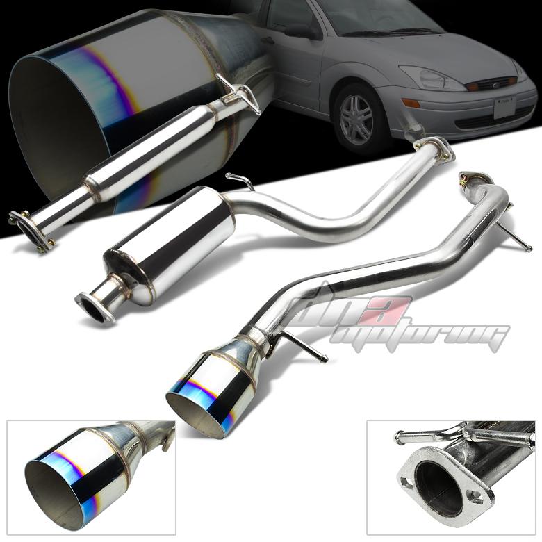 00-04 ford focus zx3/zx5 4.5" burnt tip muffler catback/cat back exhaust system