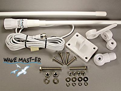 5' marine vhf antenna - new white - complete