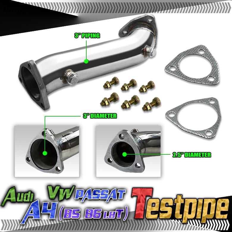 97-05 audi a4 b5 b6/vw passat stainless ss turbo catless racing downpipe exhaust