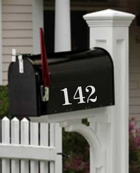 Mailbox number vinyl stickers / decals - 3" tall house, home, address