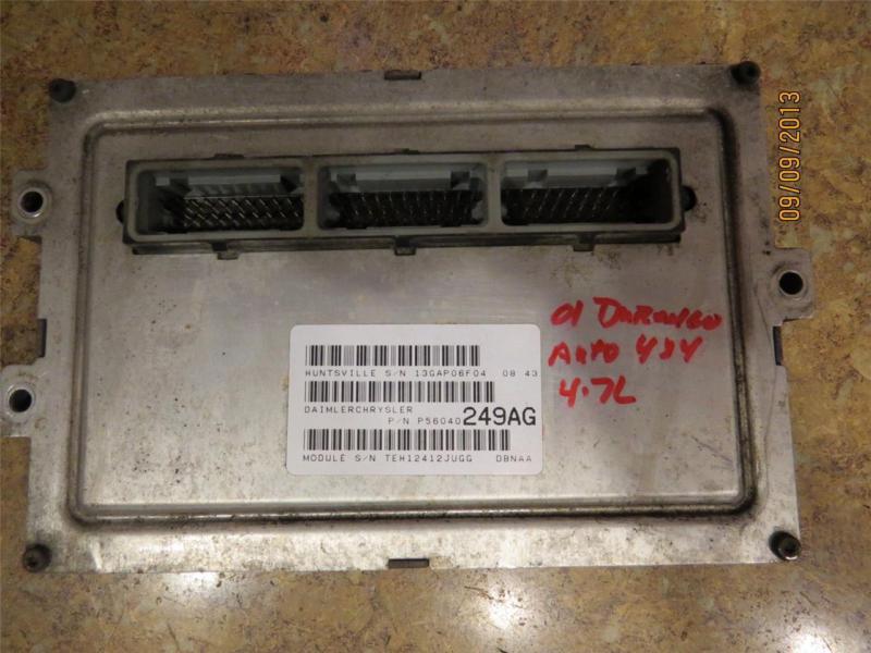 01 dodge durango 4.7l fed ecu ecm pcm brain engine computer 249 56040249ag