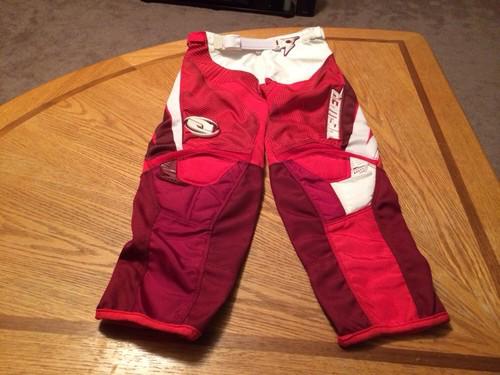 Answer ion motocross pant white red size youth 24 offroad bmx