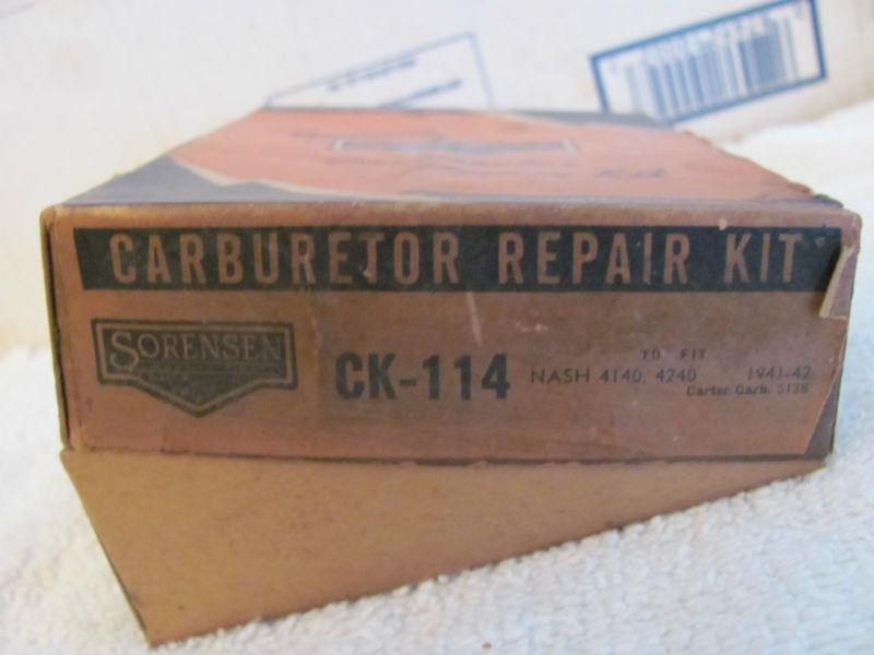 Sorensen carburetor repair kit ck-114 1941 1942 nash 4140 4240 carter carb 513s 