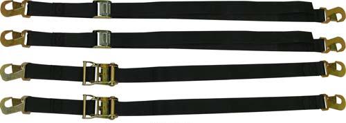 4 heavy duty 2" cam buckle+ratchet snap hook tie down straps-atv-motorcycle-utv