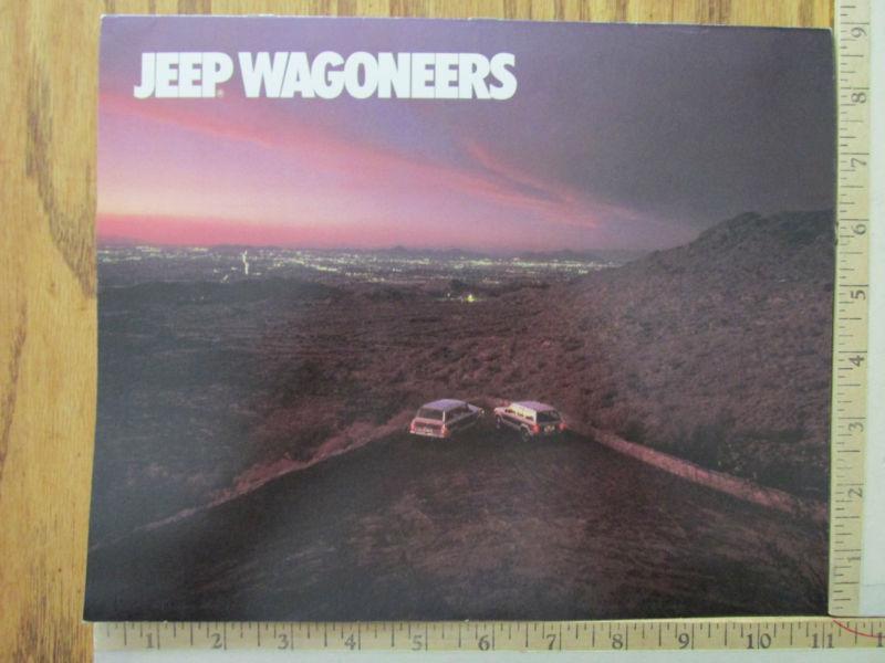 1987 87 jeep wagoneer  sales brochure original