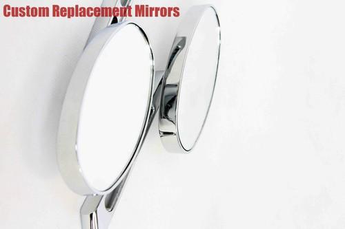 Billet alloy mirror for harley davidson softail fatboy sportster oval shape