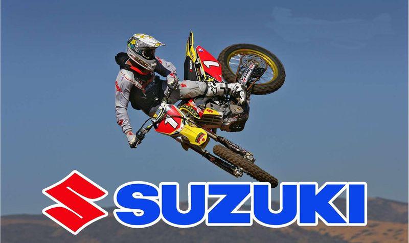 Suzuki dirt bike banner 2 - rm dm moto sign flag