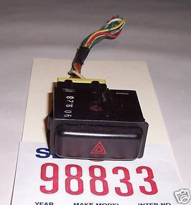 Honda 91 accord hazard switch m10559 black 1991