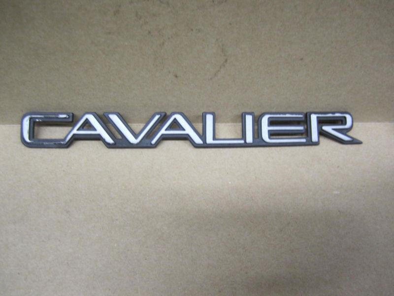 Chevy chevrolet cavalier emblem ornament " cavalier "  chrome