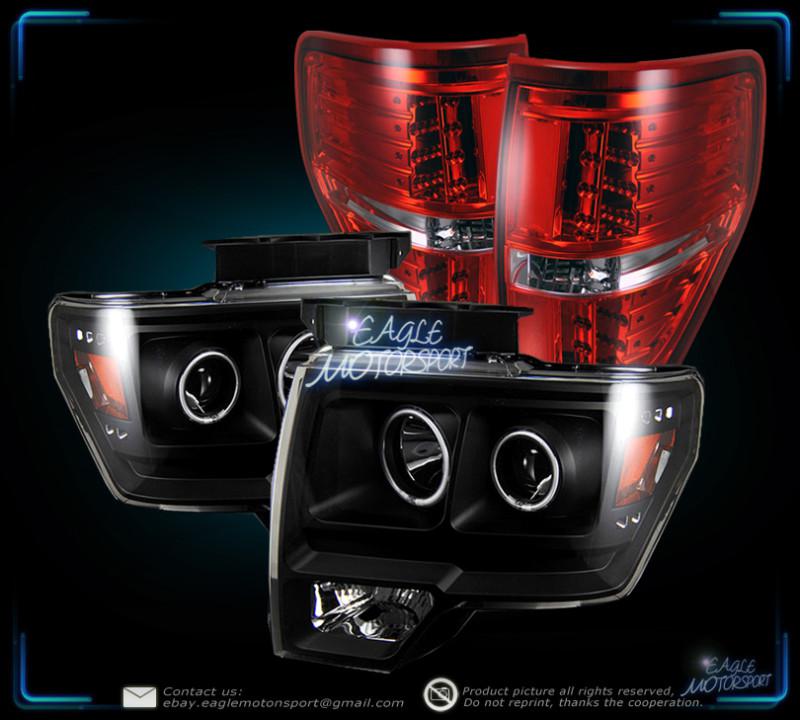 2009-2010 f150 ccfl projector headlights/red led tail lamps