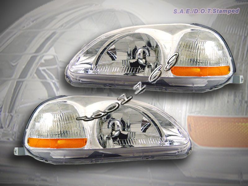 1996 1997 1998 honda civic chrome type-r style headlights